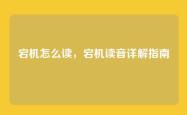 宕机怎么读，宕机读音详解指南