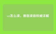 vet怎么读，兽医读音权威详解