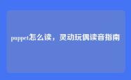 puppet怎么读，灵动玩偶读音指南