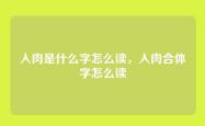 入肉是什么字怎么读，入肉合体字怎么读