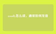 usually怎么读，通常如何发音