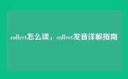 collect怎么读，collect发音详解指南