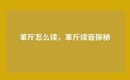 革斤怎么读，革斤读音探秘