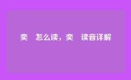 奕詝怎么读，奕詝读音详解