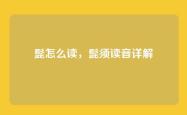 髭怎么读，髭须读音详解