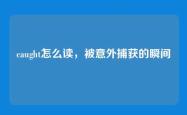 caught怎么读，被意外捕获的瞬间