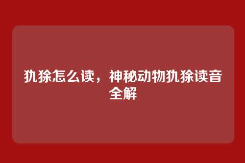 犰狳怎么读，神秘动物犰狳读音全解
