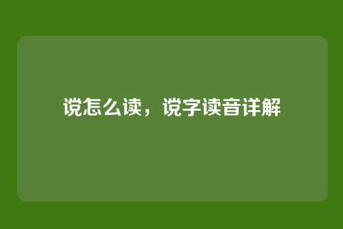 谠怎么读,谠字读音详解